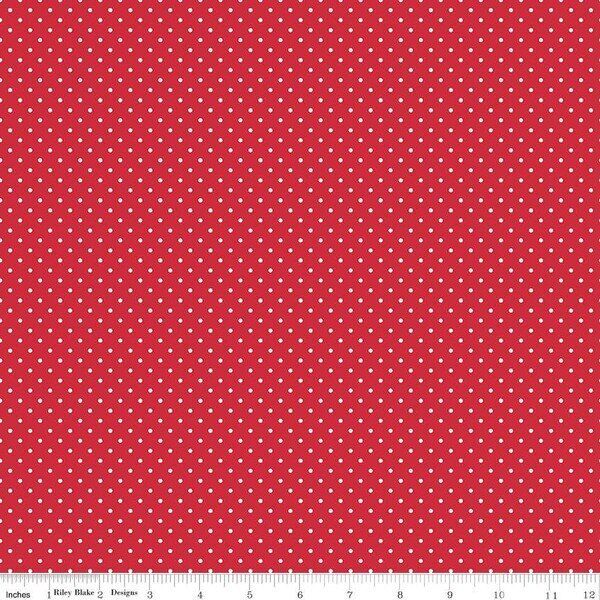 Swiss Dot in Red