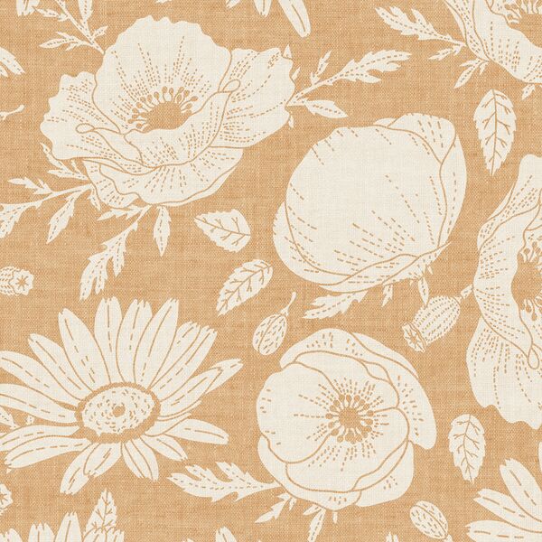 Large Floral Silhouette in Tawny