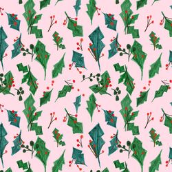 Winter Foliage in Merry Pink