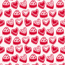 Heart Cakes in Red Rose