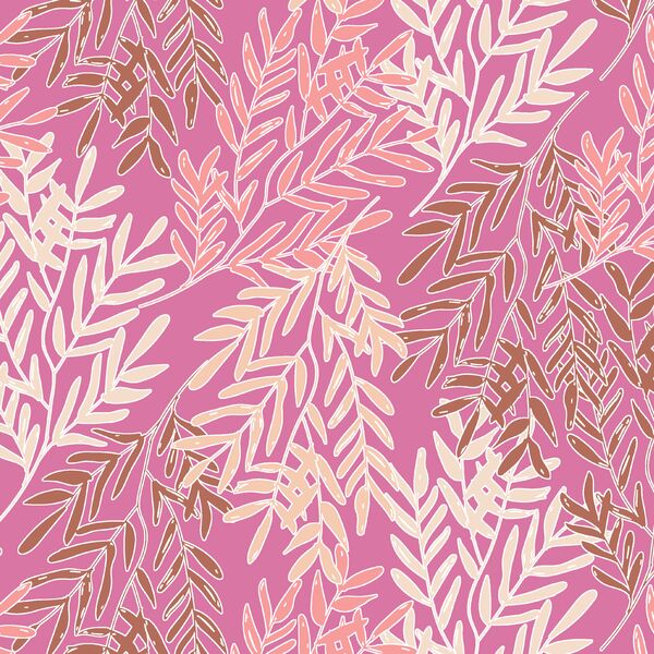 Big River Leaves in Fuschia