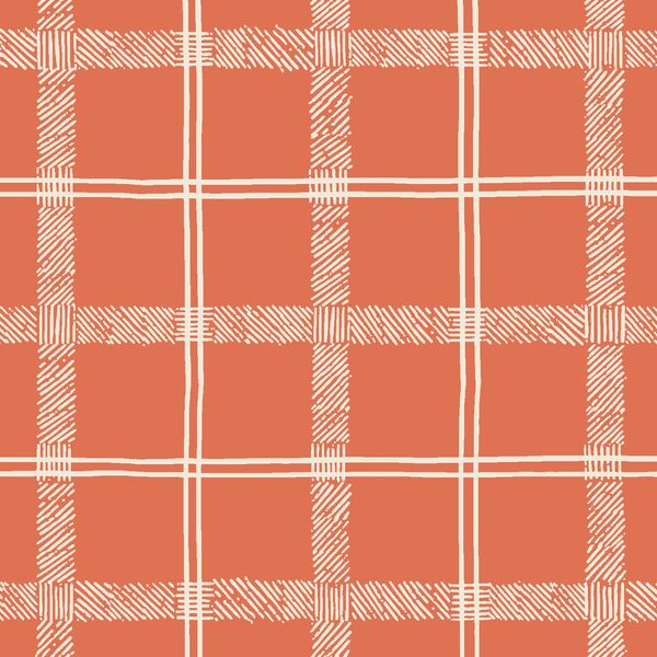 Textured Tartan in Lipstick Red