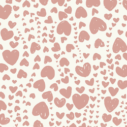 Large Heart Bubbles in Prehistoric Pink