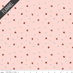 Meadow Moments Ladybugs Flannel in Pink