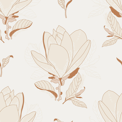 Magnolias in Off White