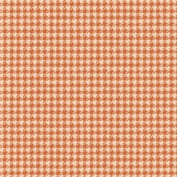 Houndstooth in Rust and Frosted Pink