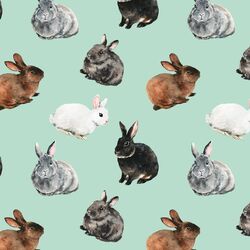 Spring Bunnies in Mint