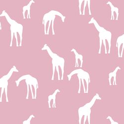 Giraffe Silhouette in Carnation