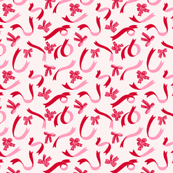 Ribbons and Bows in Red Rose