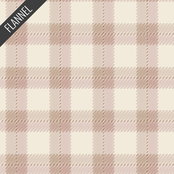 Scribbly Plaid Flannel in Rose Dust