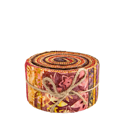 Expressions Batiks 2.5" Strip Roll in Toasted Blooms
