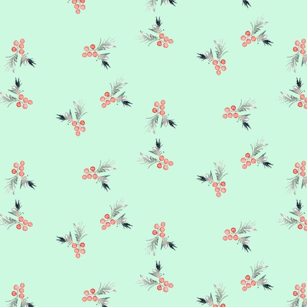Holiday Berry in Bright Mint