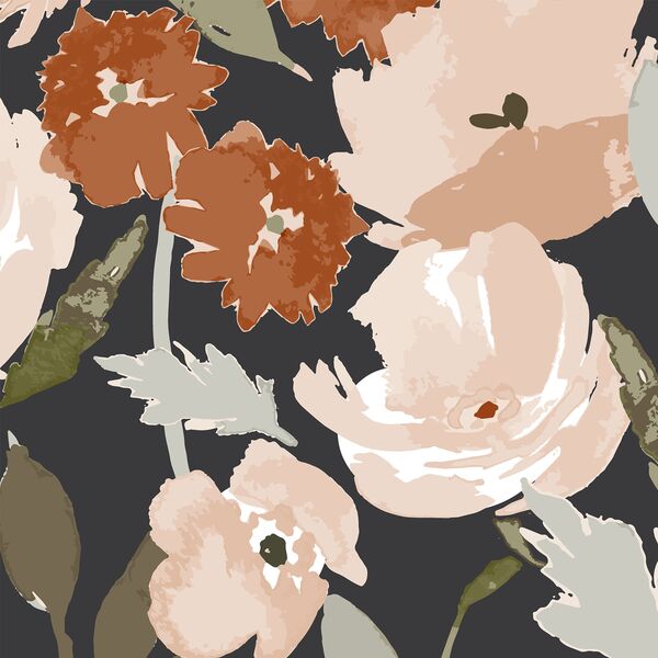 Large Poppy Garden in Twilight