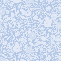 Tonal Wildflowers in Paradise Blue