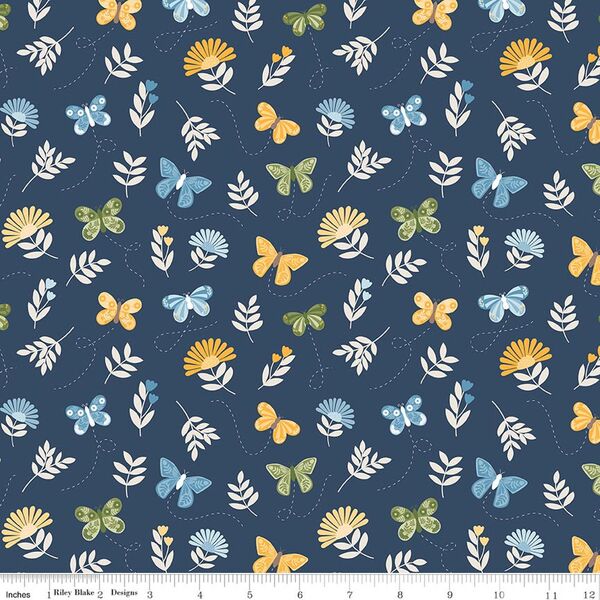 Butterflies in Navy