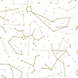 Star Charts in Gold on White