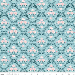 Trellis Damask in Aqua