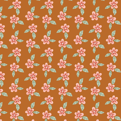 Tropical Floral in Sienna Orange