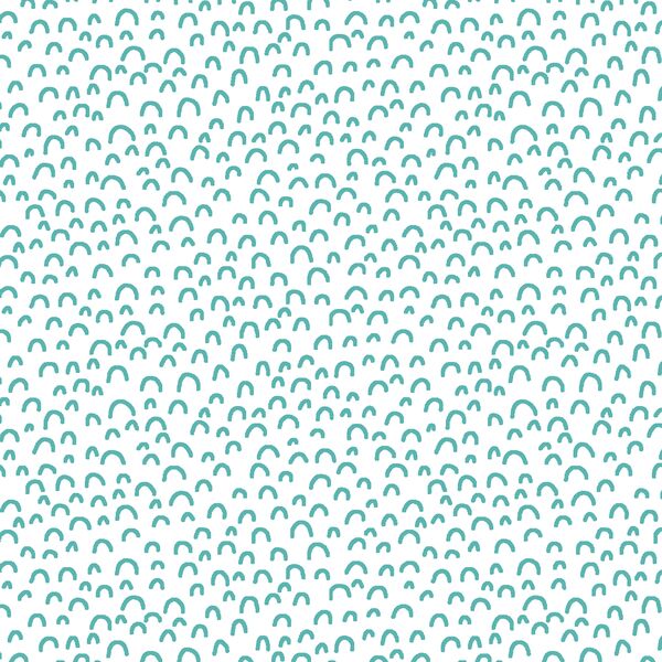 Doodle in Seafoam on White