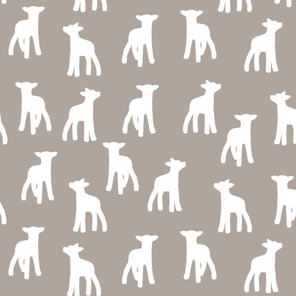 Lamb Silhouette in Taupe