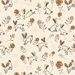 Hopping Bunny in Cream