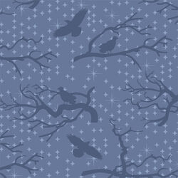 Ravens at Twilight in Azurite