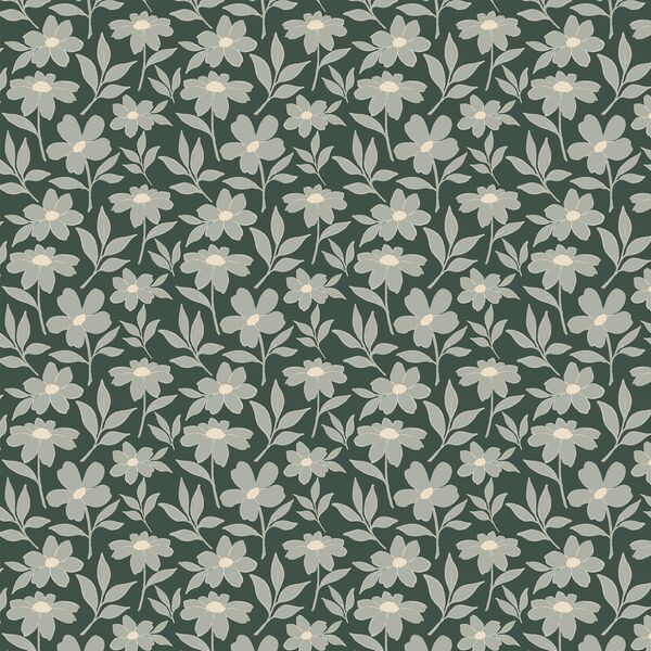 Fresh Floral in Bottle Green