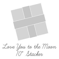 Love You to the Moon Flannel 10" Square Pack in Blue