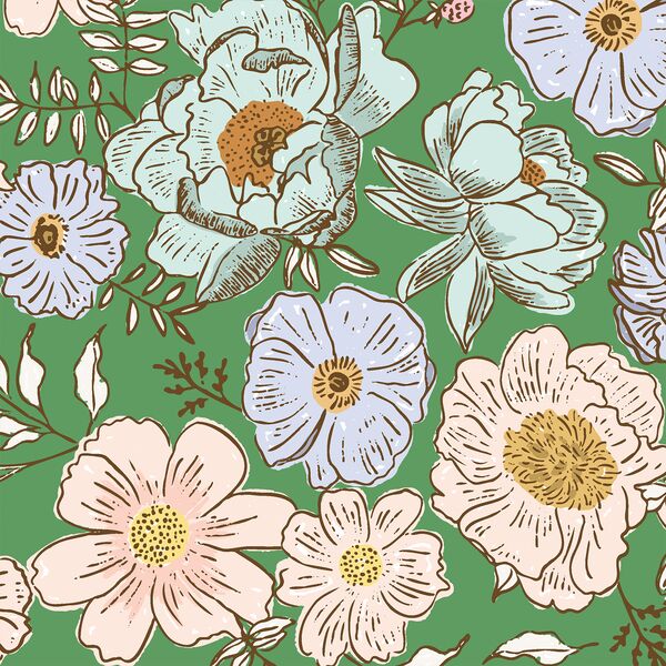 Large Awaken Floral in Clover