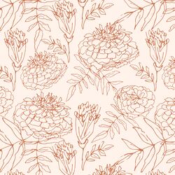 Marigold Sketch in Berry