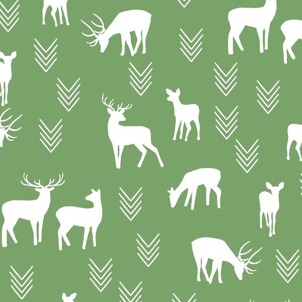 Deer Silhouette in Pistachio