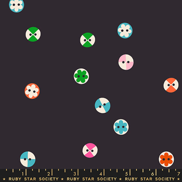 Buttons in Soft Black