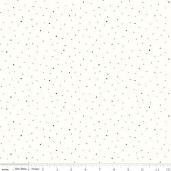 Dapple Dot in Denim on White