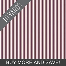 1/8" Stripe in Sangria on Ivory - 10 Yard Bolt