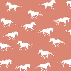 Horse Silhouette in Desert Rose
