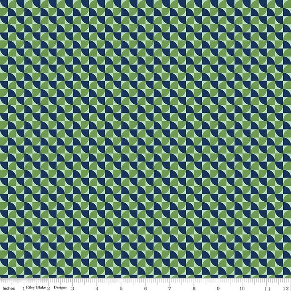 Geo Swirl in Green