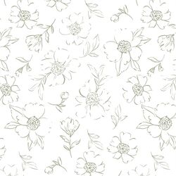 Sweet Peonies Sketch in Wild Sage