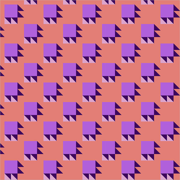 Bear Paw in Coral/Lilac