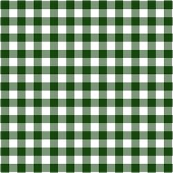 Gingham Check in Green Leaves