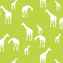 Giraffe Silhouette in Lime