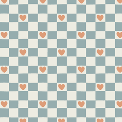 Heart Checkerboard in Neutral