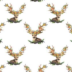 Large Meadow Deer in White