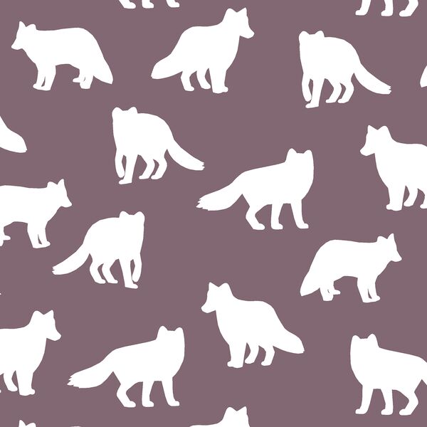 Fox Silhouette in Mulberry