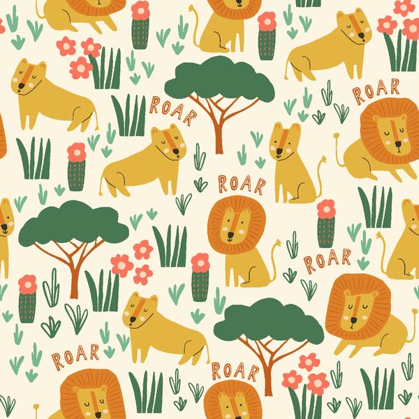 Lion Family in Good Morning