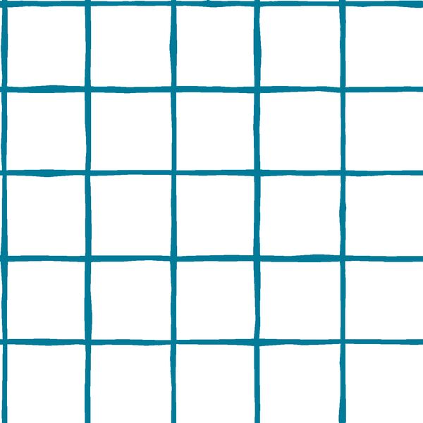 Windowpane in Peacock on White