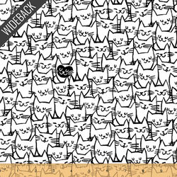Packed Cats Wideback in White