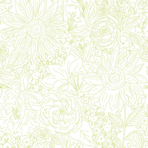 Paperie in Lime on White