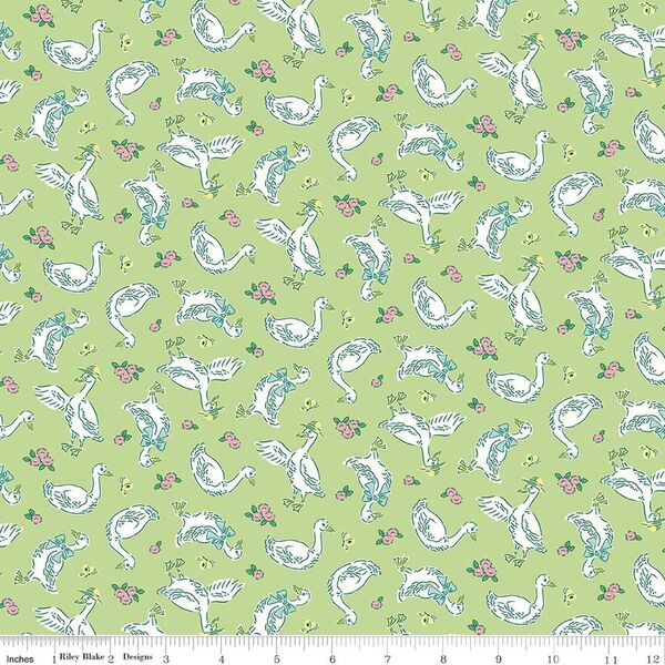 Geese in Green