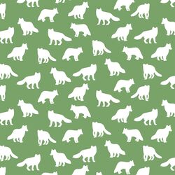 Little Fox Silhouette in Pistachio