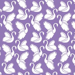 Swan Silhouette in Amethyst